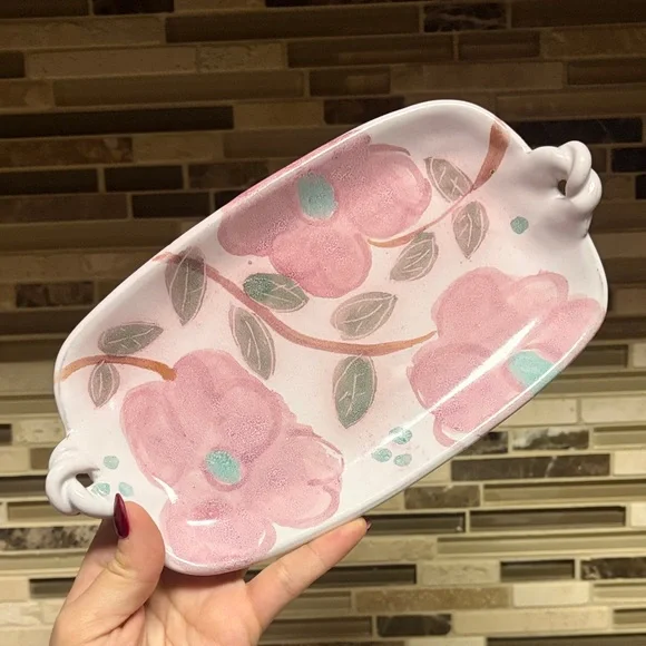 Handmade Floral Ceramic Vanity Tray - Picture 2 of 7
